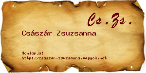 Császár Zsuzsanna névjegykártya