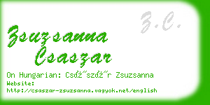 zsuzsanna csaszar business card